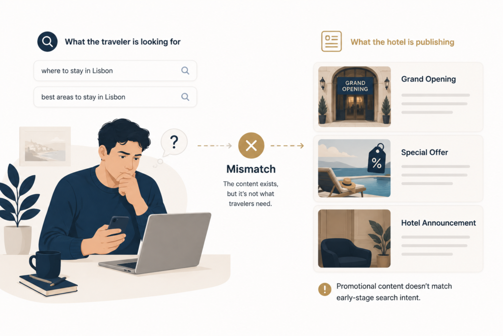 Traveler confusion vs hotel marketing mismatch